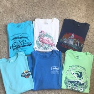 Bundle of 6 mens IZOD Saltwater short sleeved T-shirts